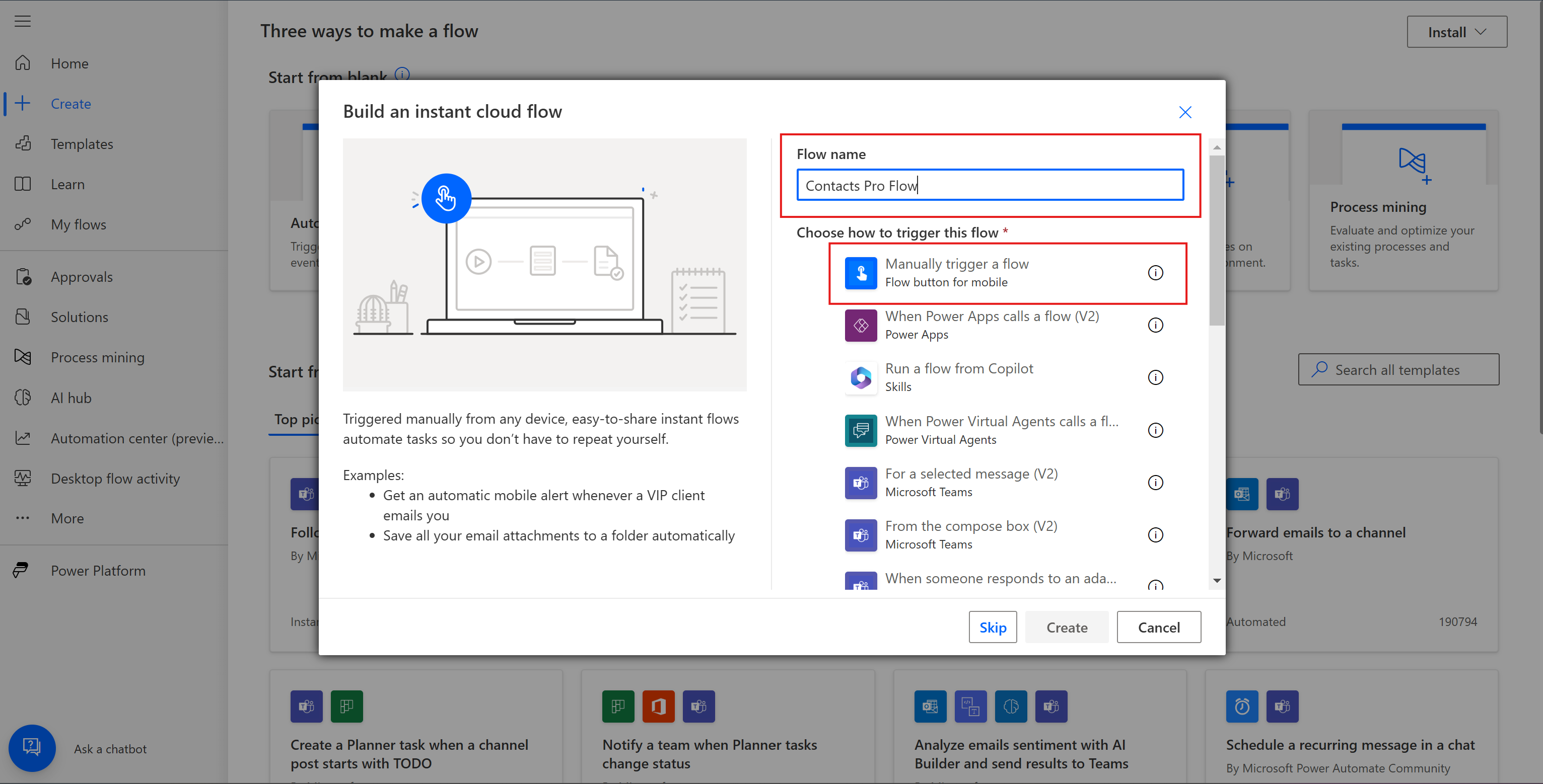 Start Export Modal